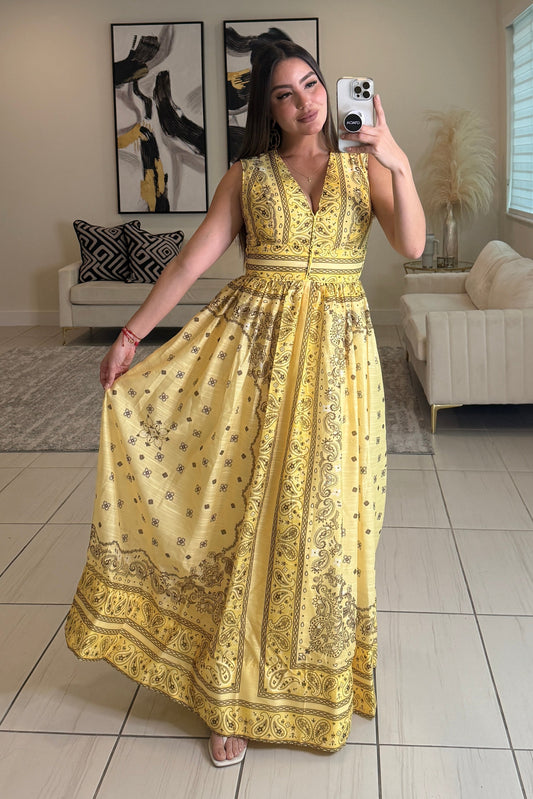 Enchanted Yellow Maxi Dress