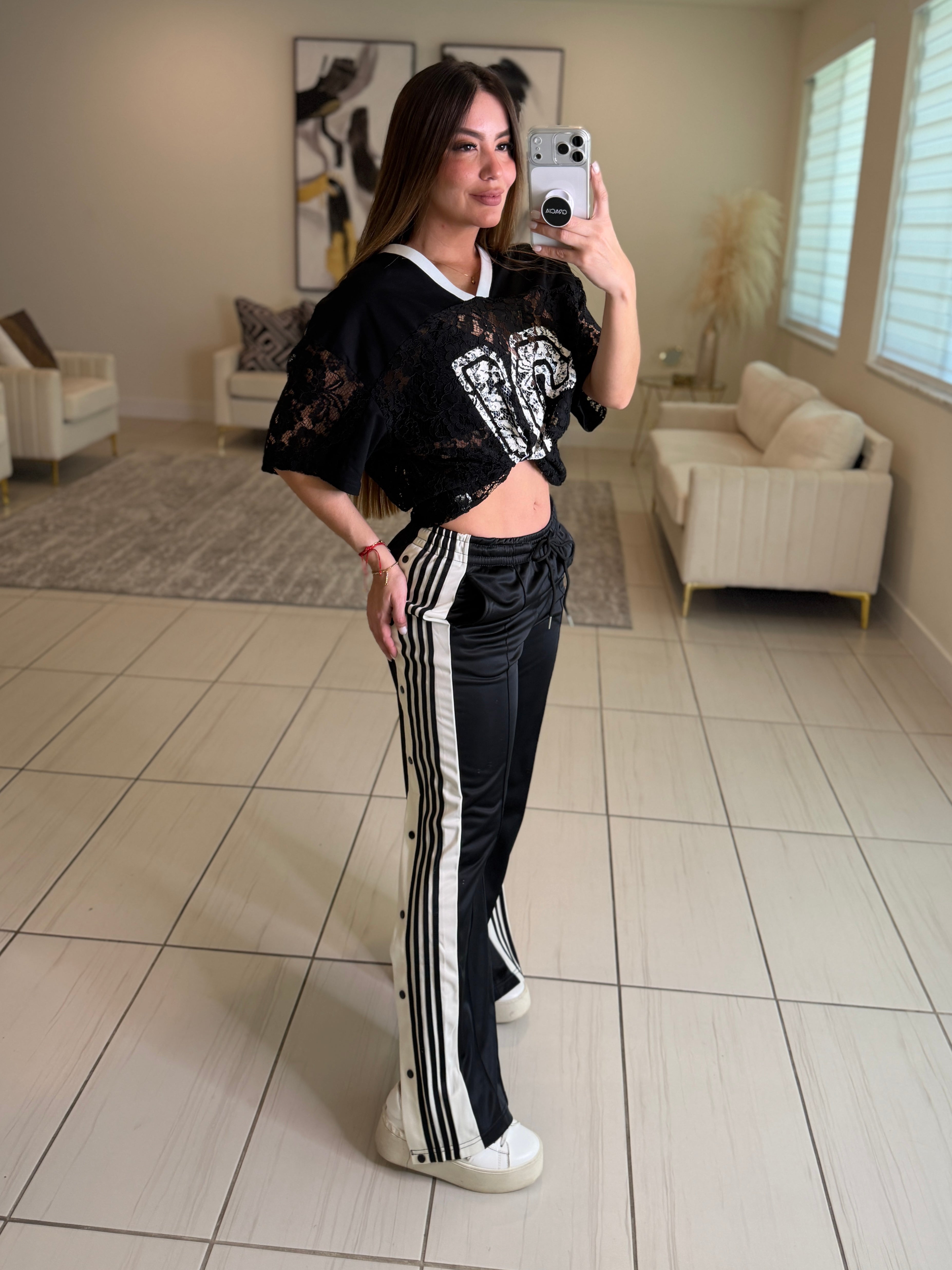 Sporty Chic Black Comfy Pant Set