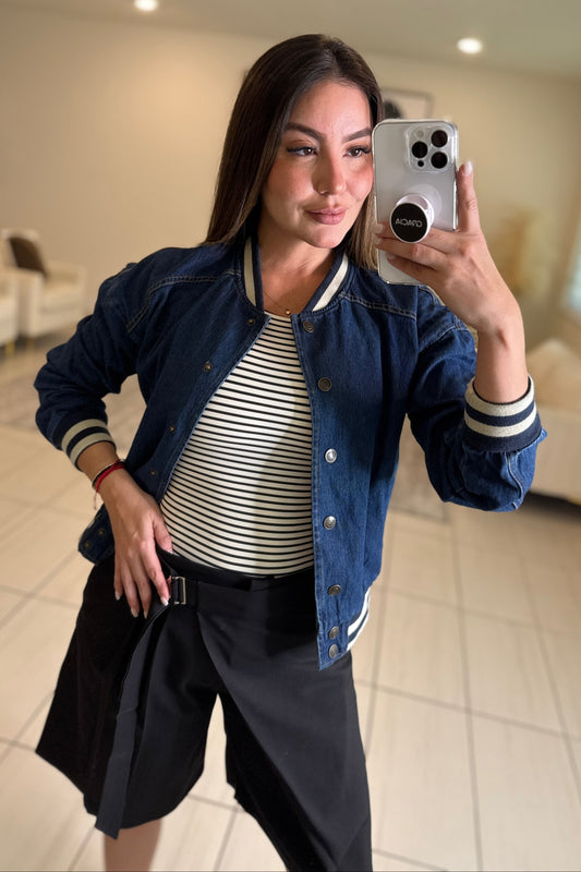 Empire Denim Bomber Jacket