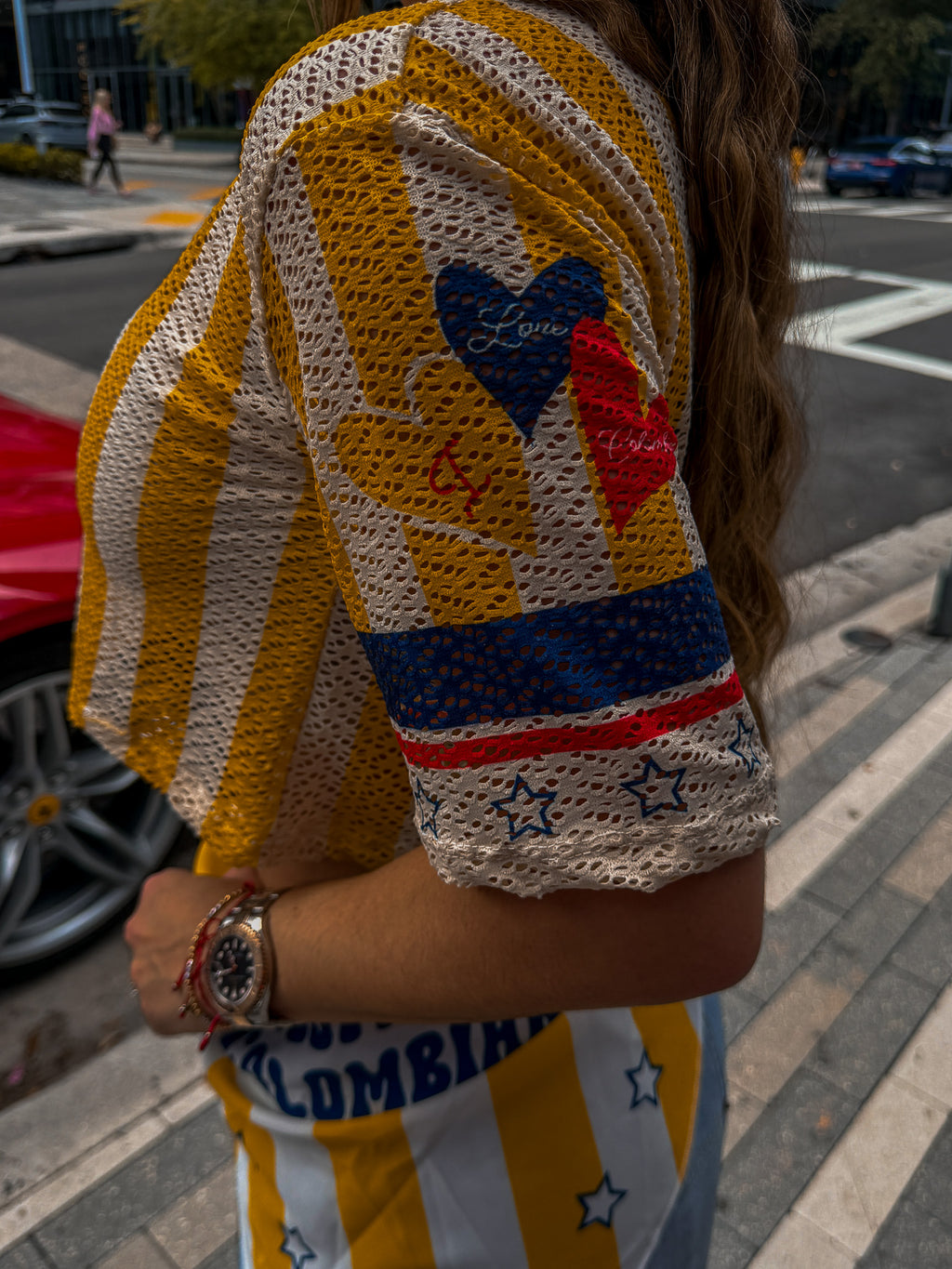 Colombiana Style Yellow CropTop Combo