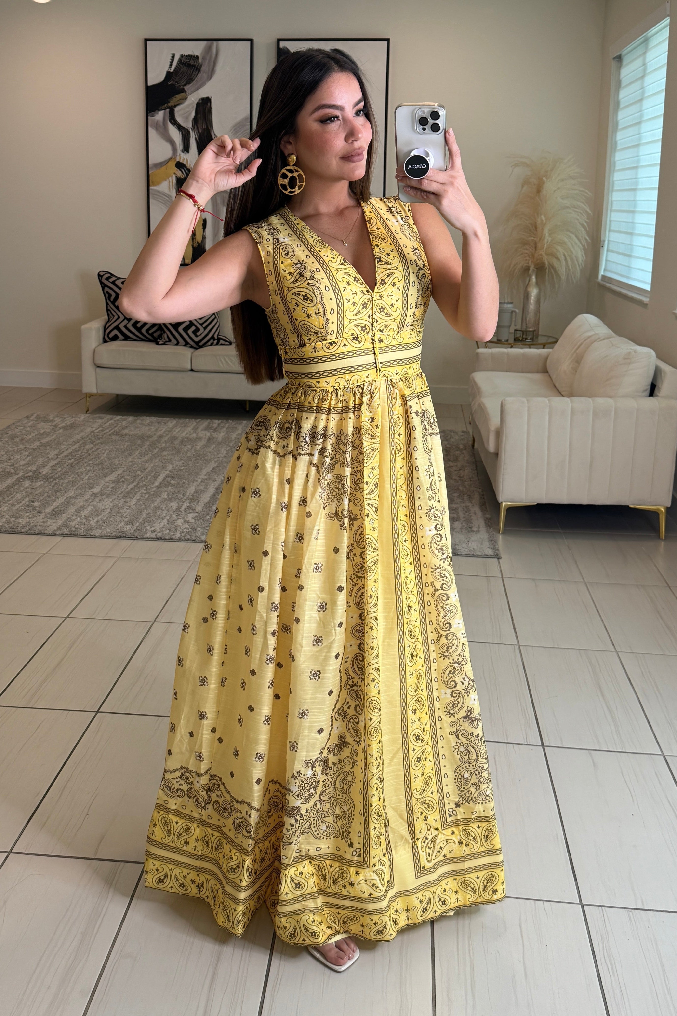 Enchanted Yellow Maxi Dress
