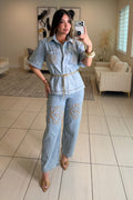 Iconic Light Denim Pant Set