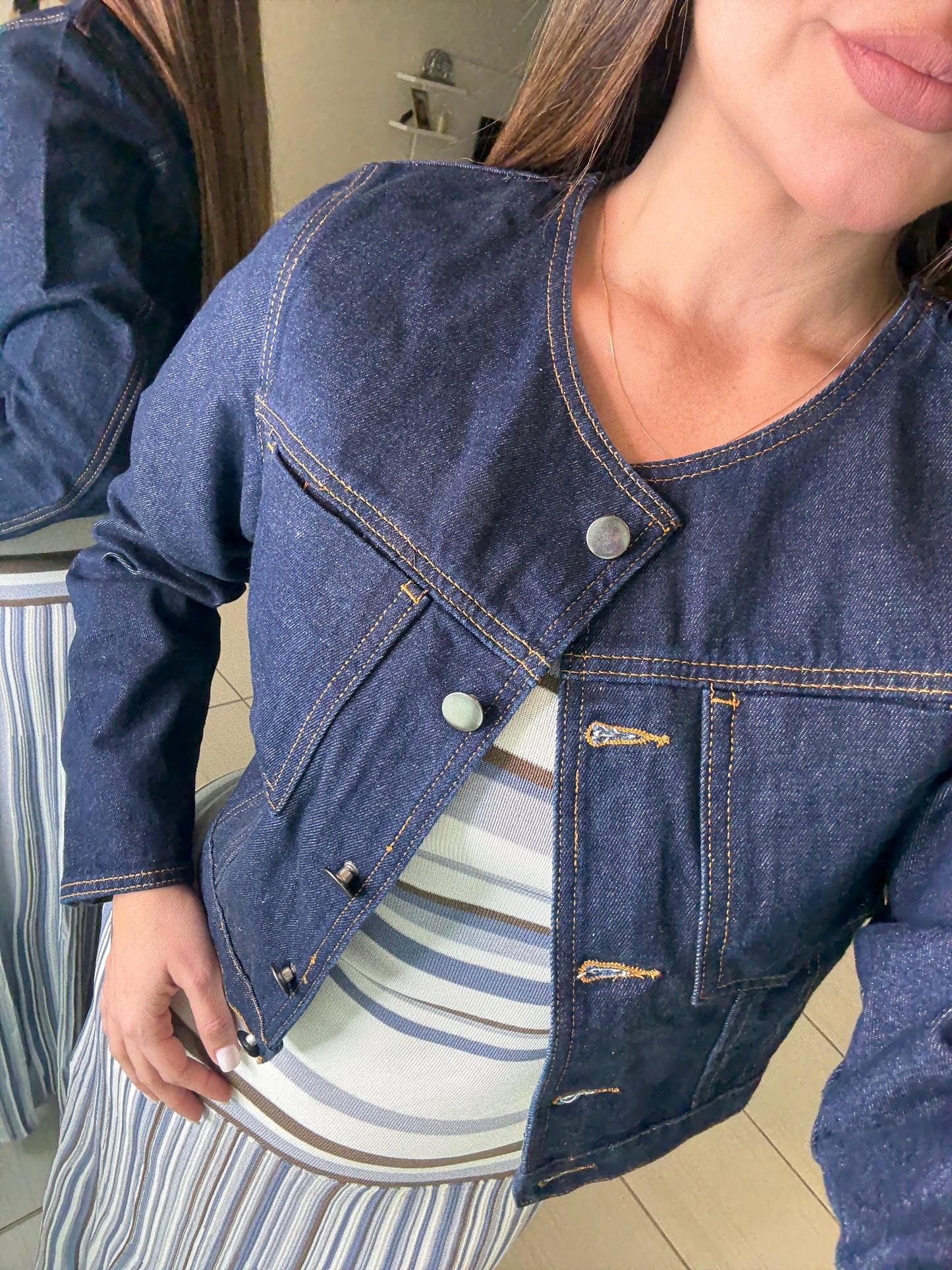 Power Poise Dark Denim Jacket