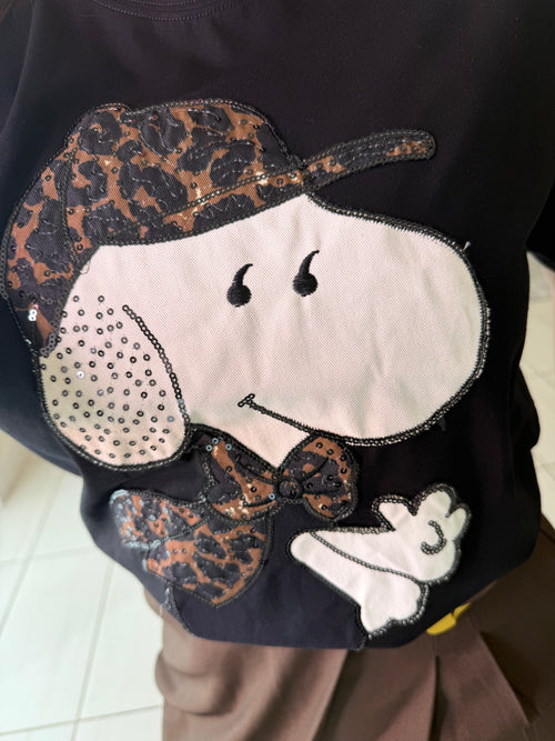 Coquette Print Black Tshirt