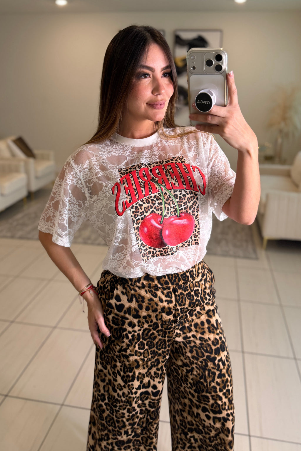 Cherries White Tshirt