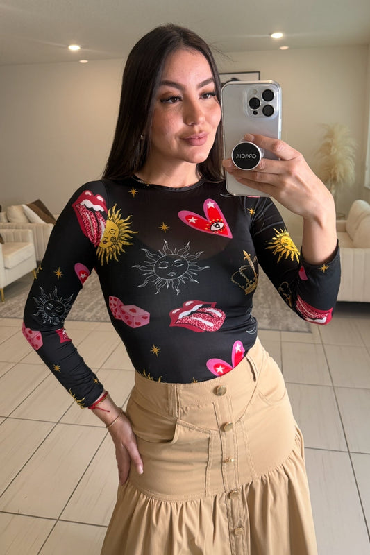Magical Constellation Black Top