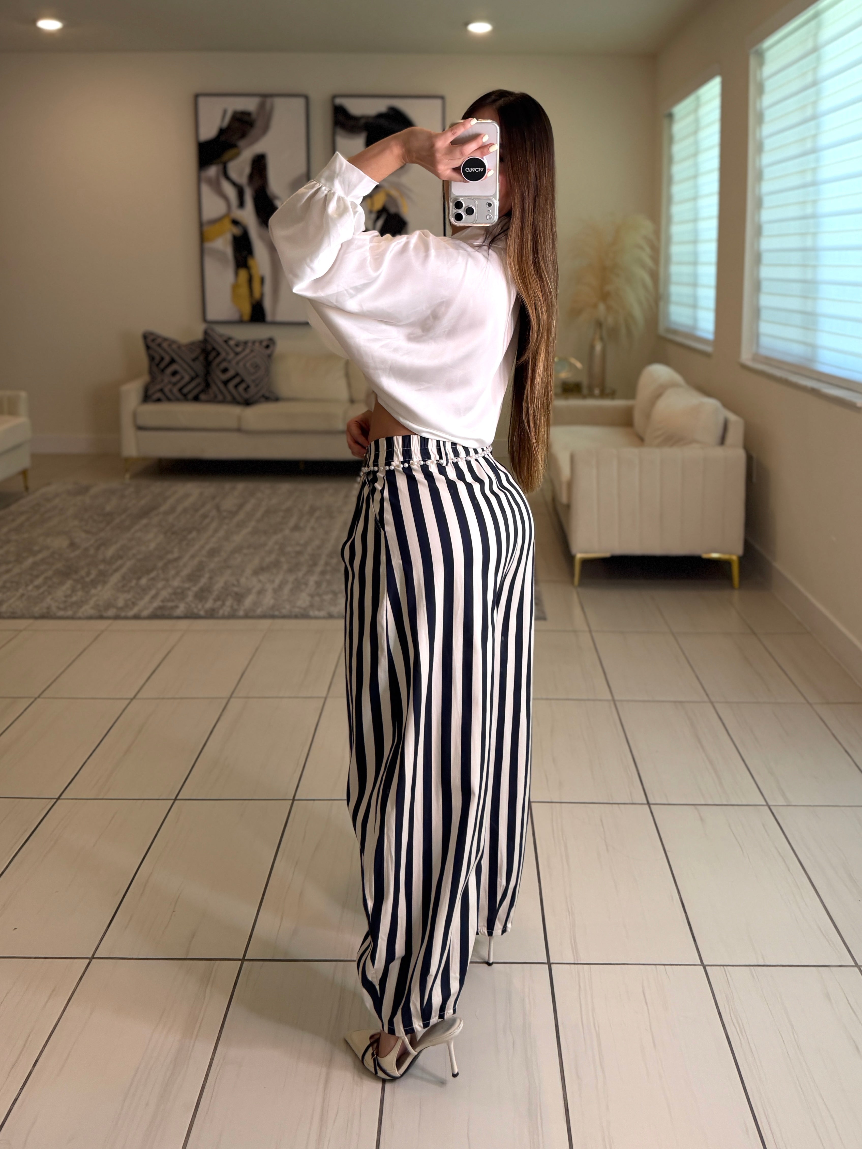 Gravity Stripes Navy Blue Pants