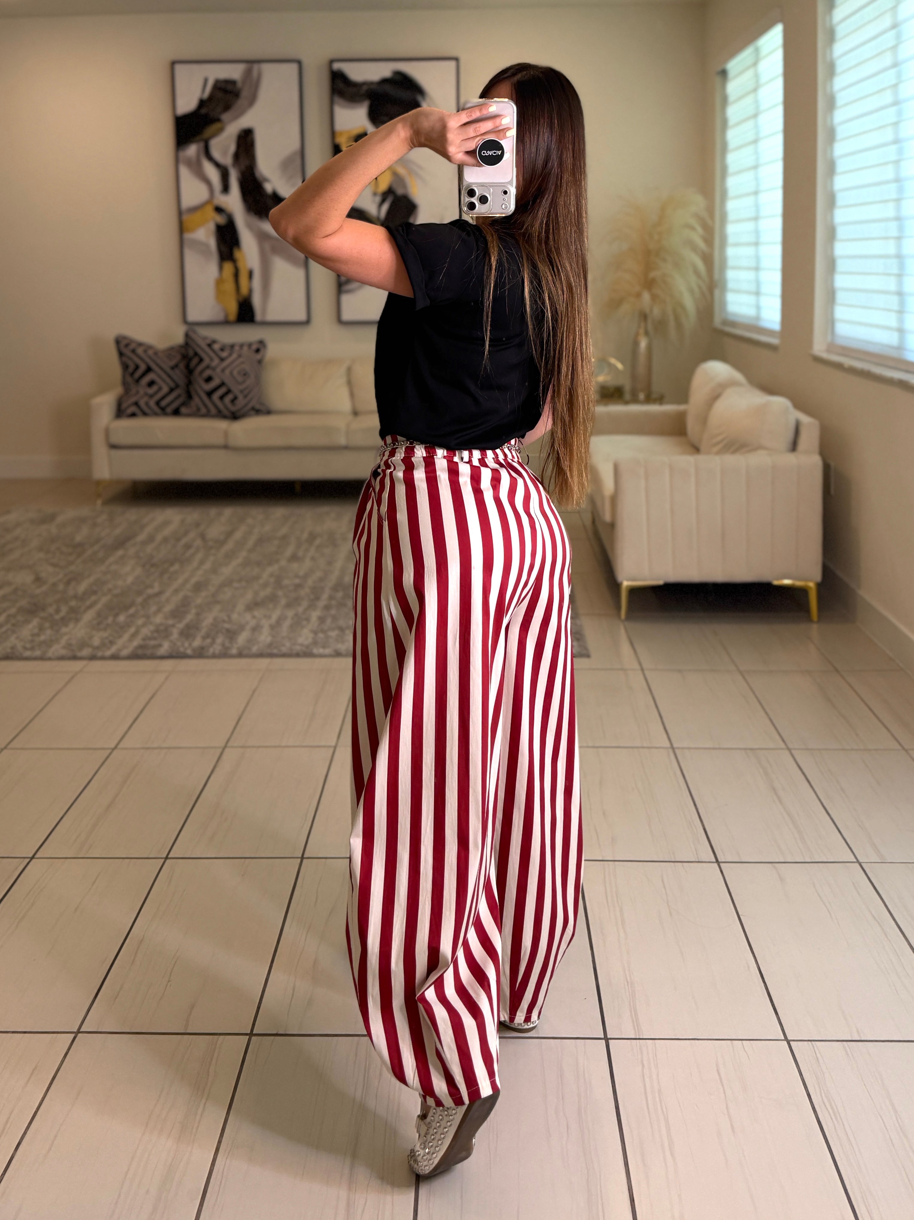 Gravity Stripes Red Pants