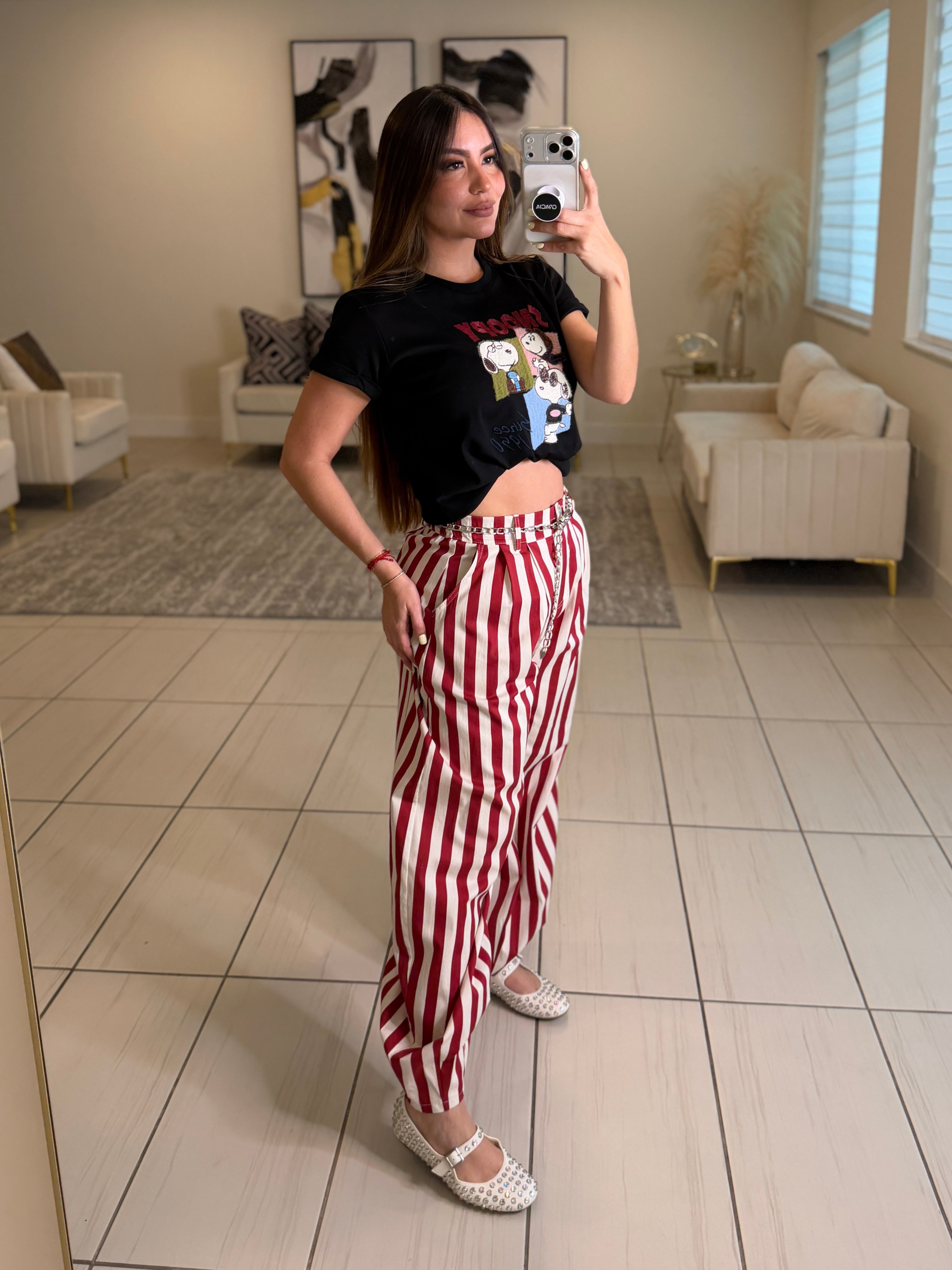 Gravity Stripes Red Pants