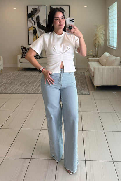 Splash Stripes Blue Pants