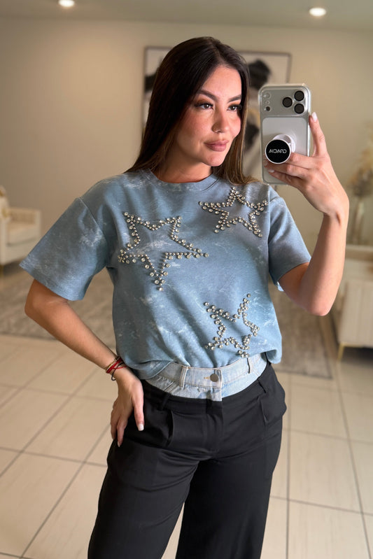 Like a Star Blue Top