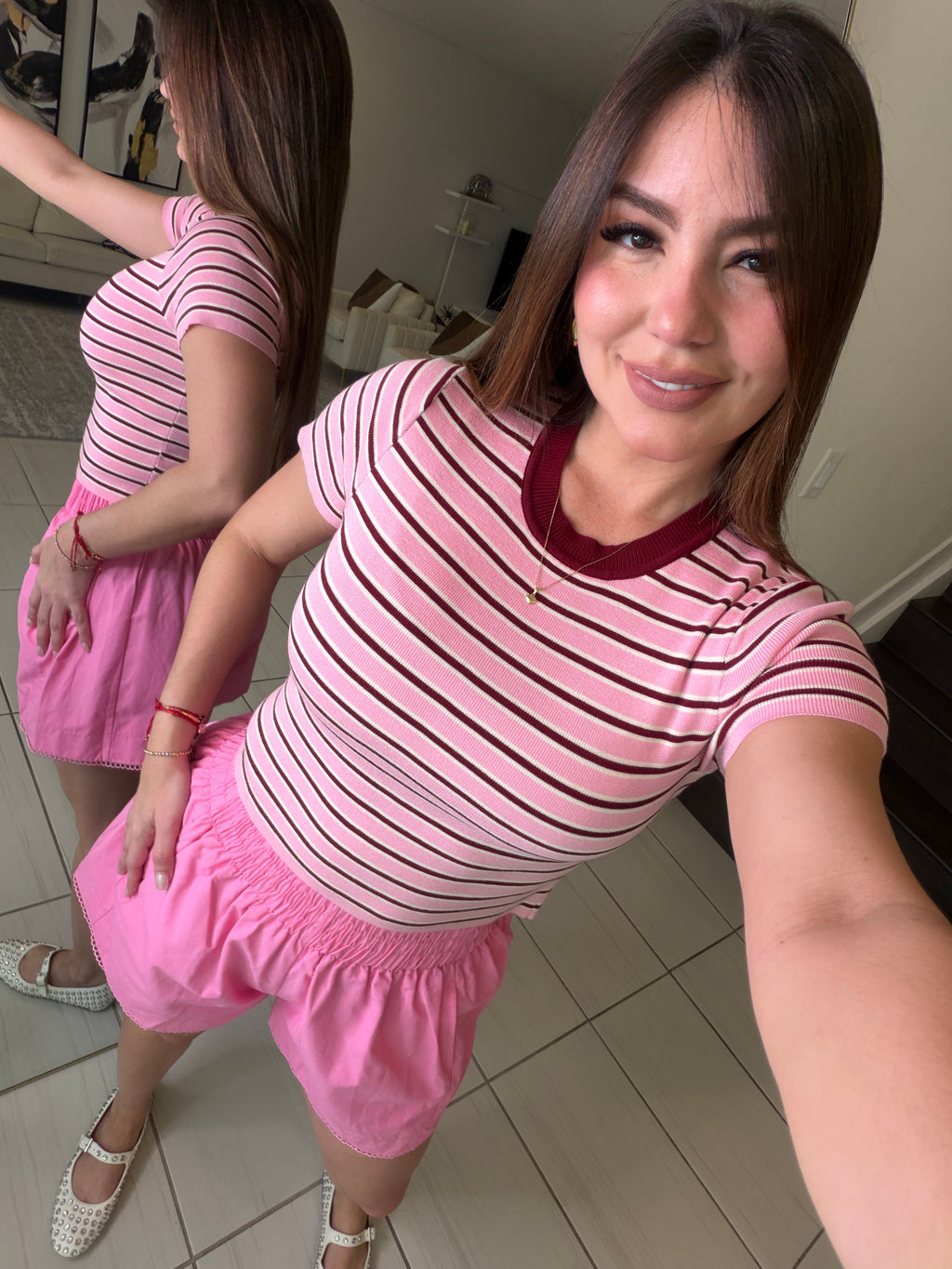 Sweet Stripes Pink Top