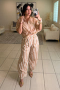 Gravity Stripes Beige Pants