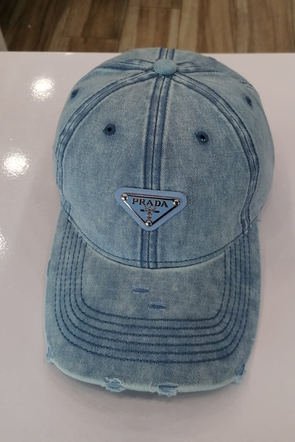 Iconic Luxe Blue Denim Cap