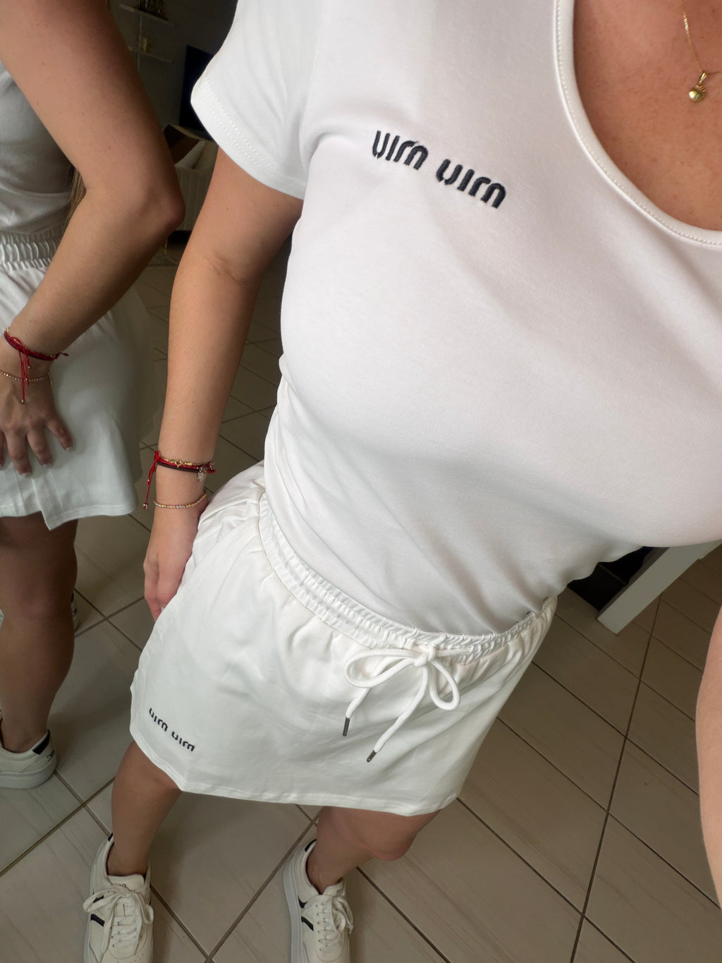 Iconic Tennis White Short Set