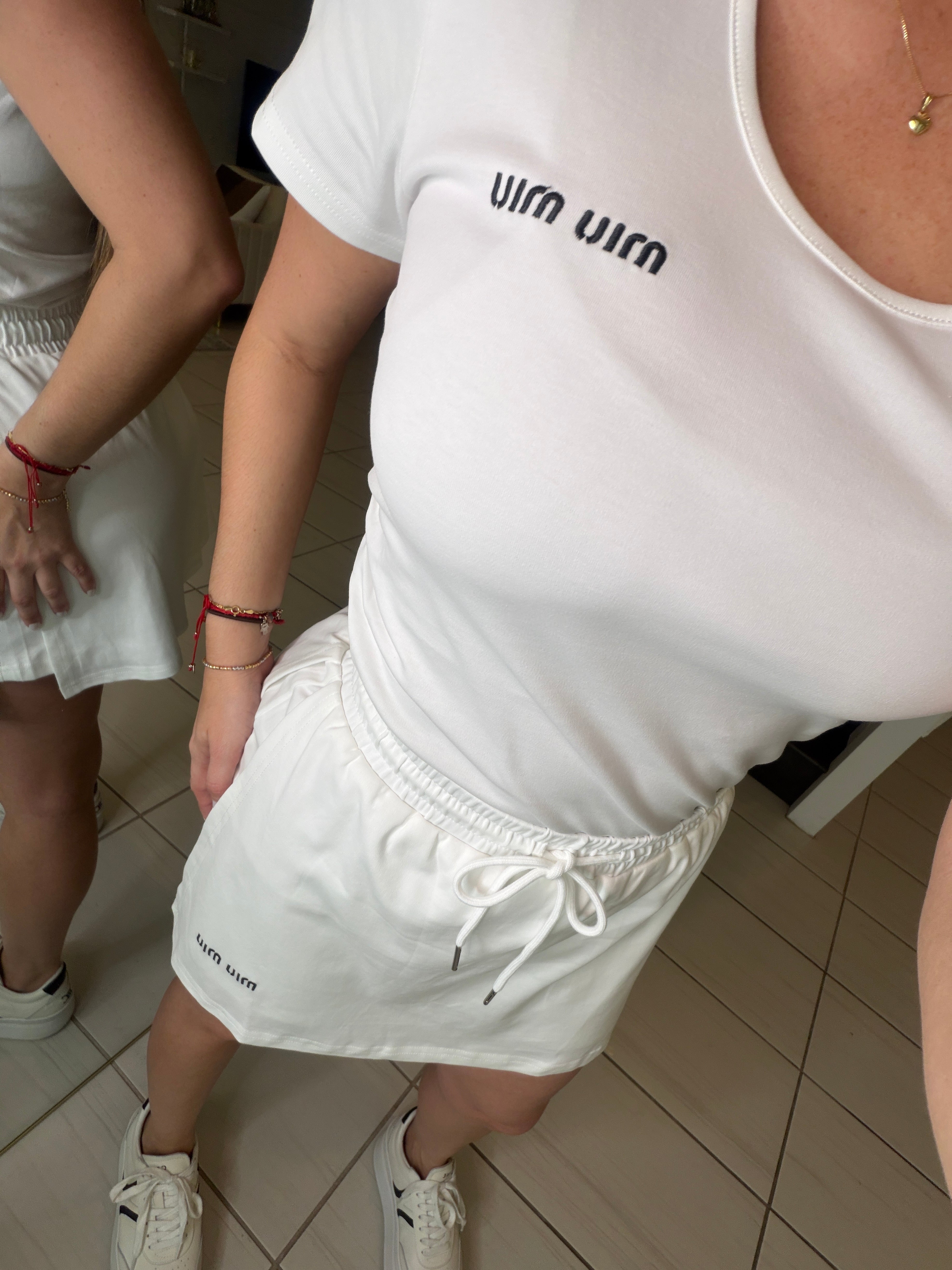 Iconic Tennis White Short Set