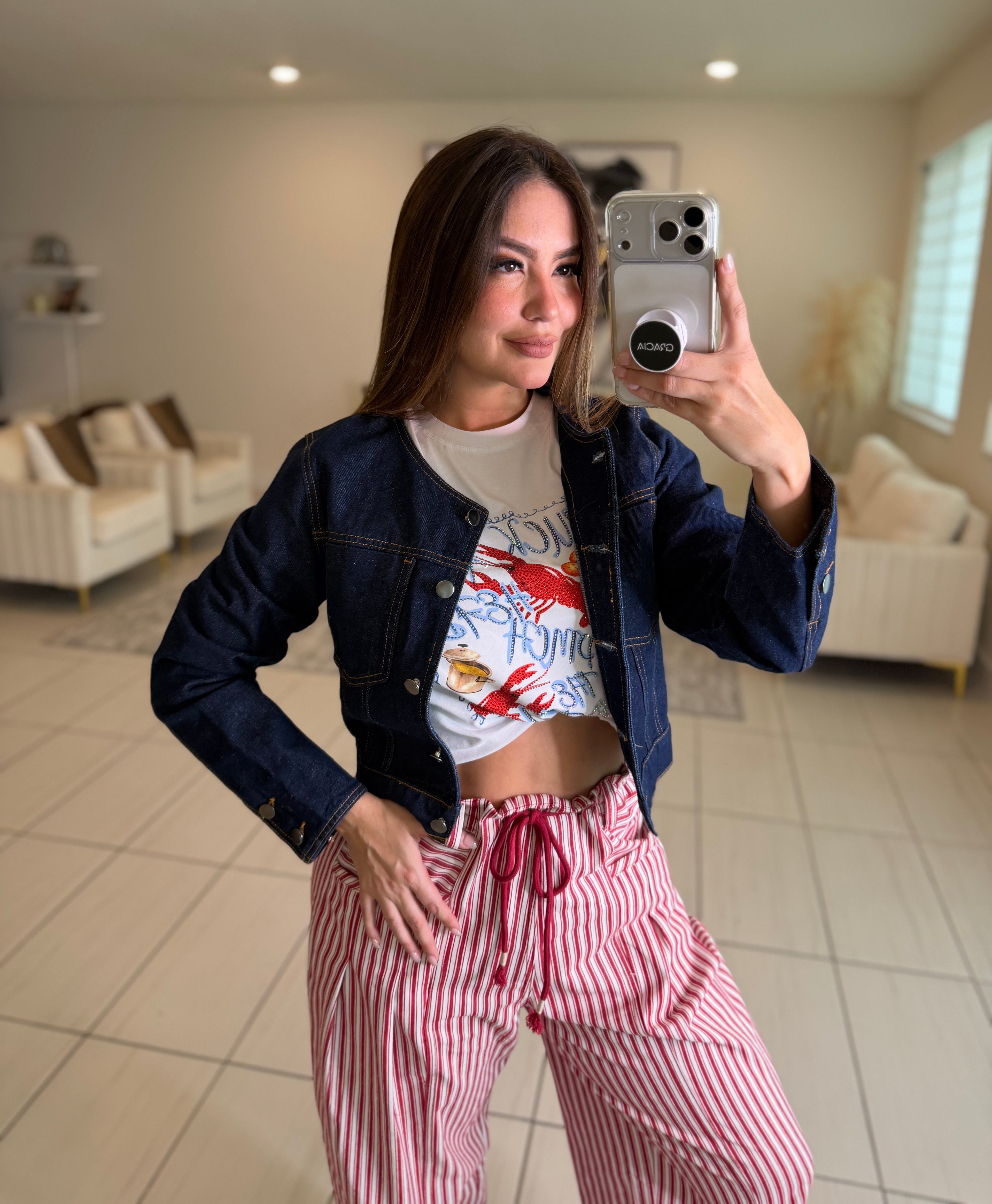 Power Poise Dark Denim Jacket