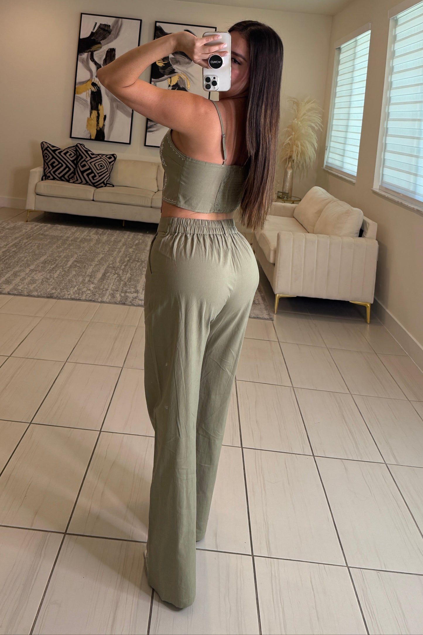 Savanna Rhythm Green Pant Set