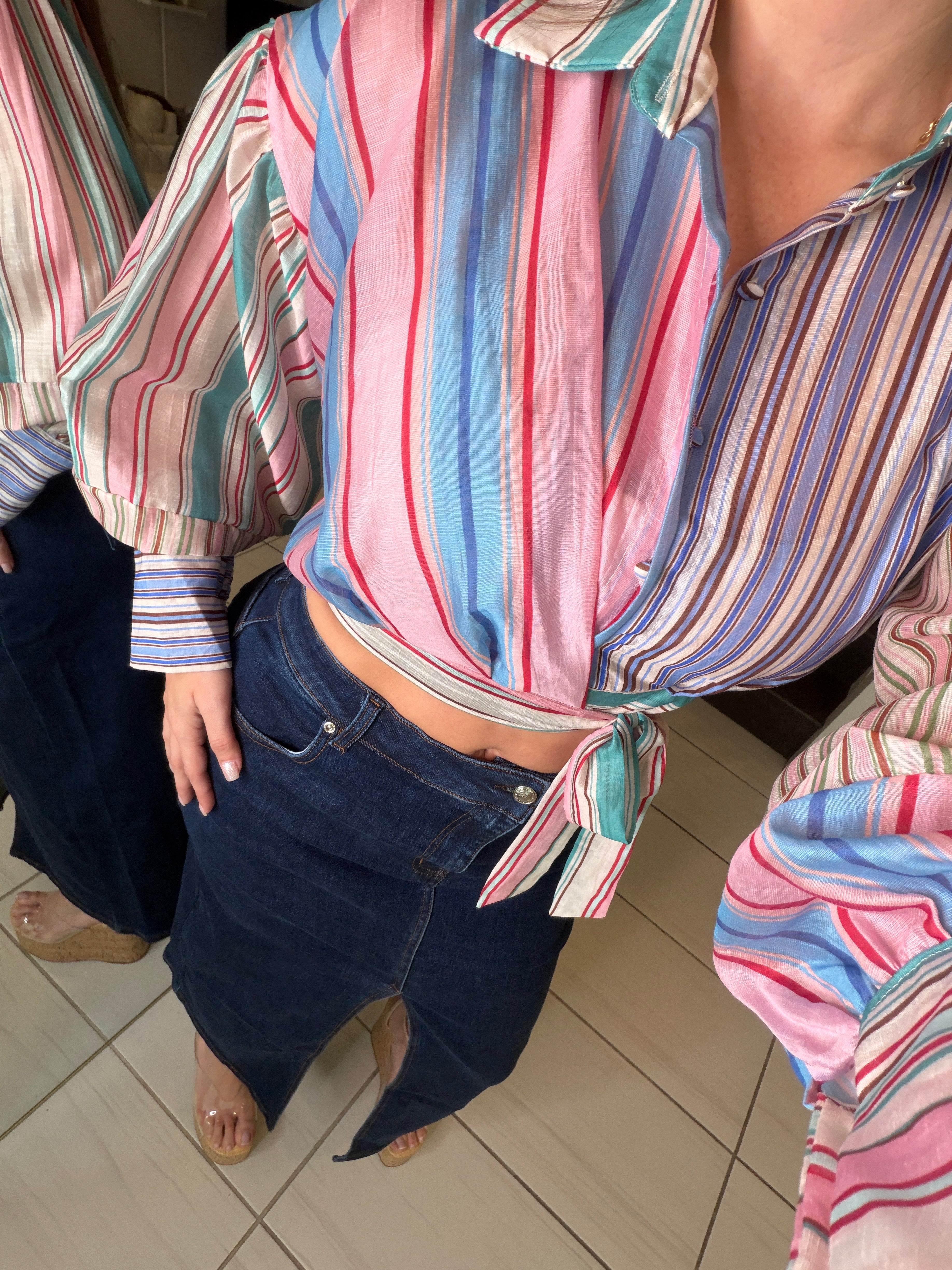 Rebellion Striped Colorful Top