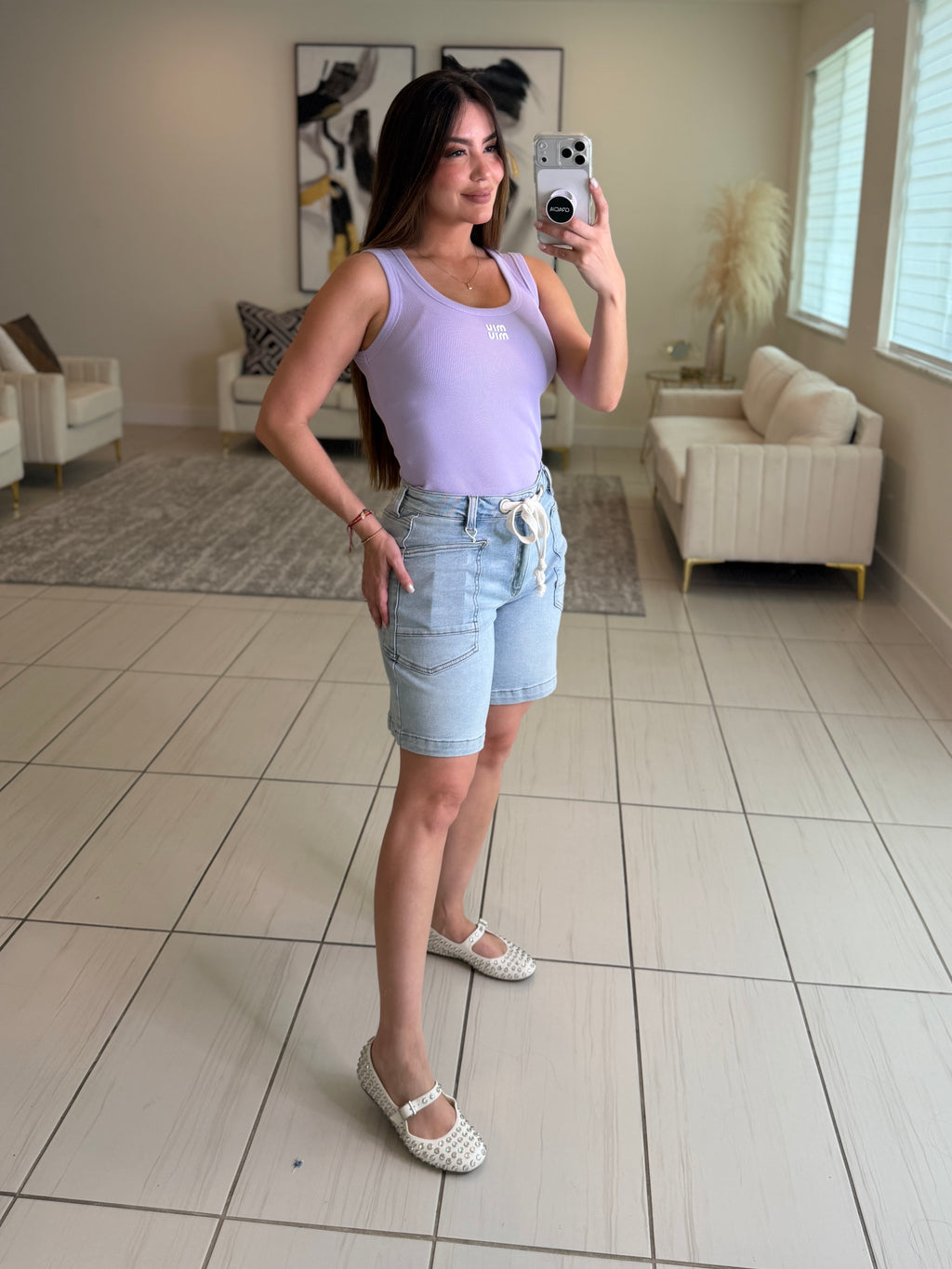 Divine Desire Denim Bermuda Shorts