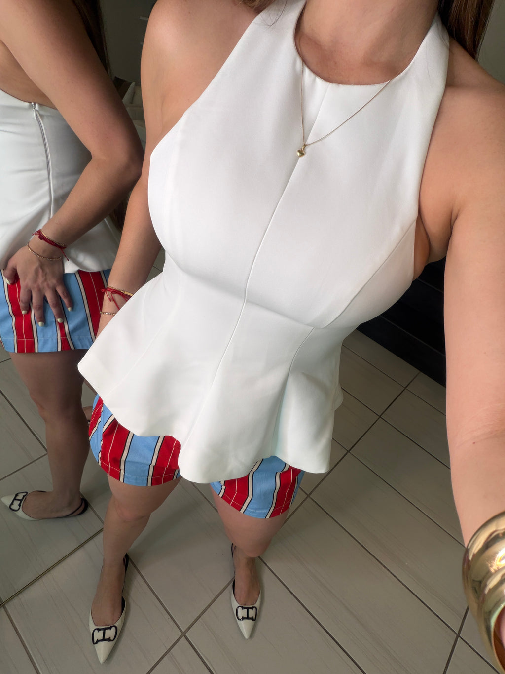 Muse Peplum White Top