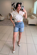 Crystal Denim Shorts