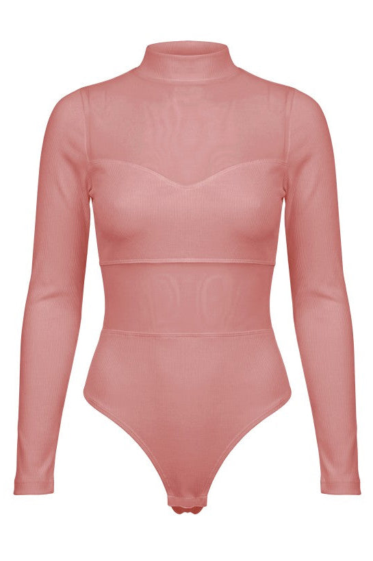 Feminine Touch Peach Bodysuit