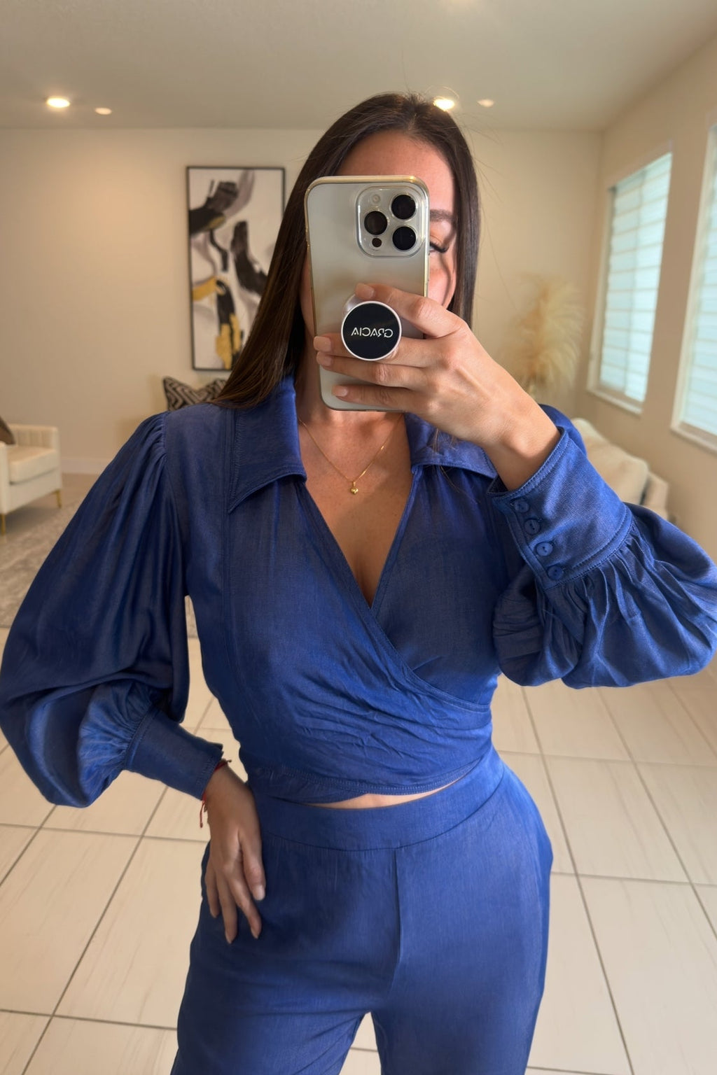 The Luxe Soft Denim Pants Set