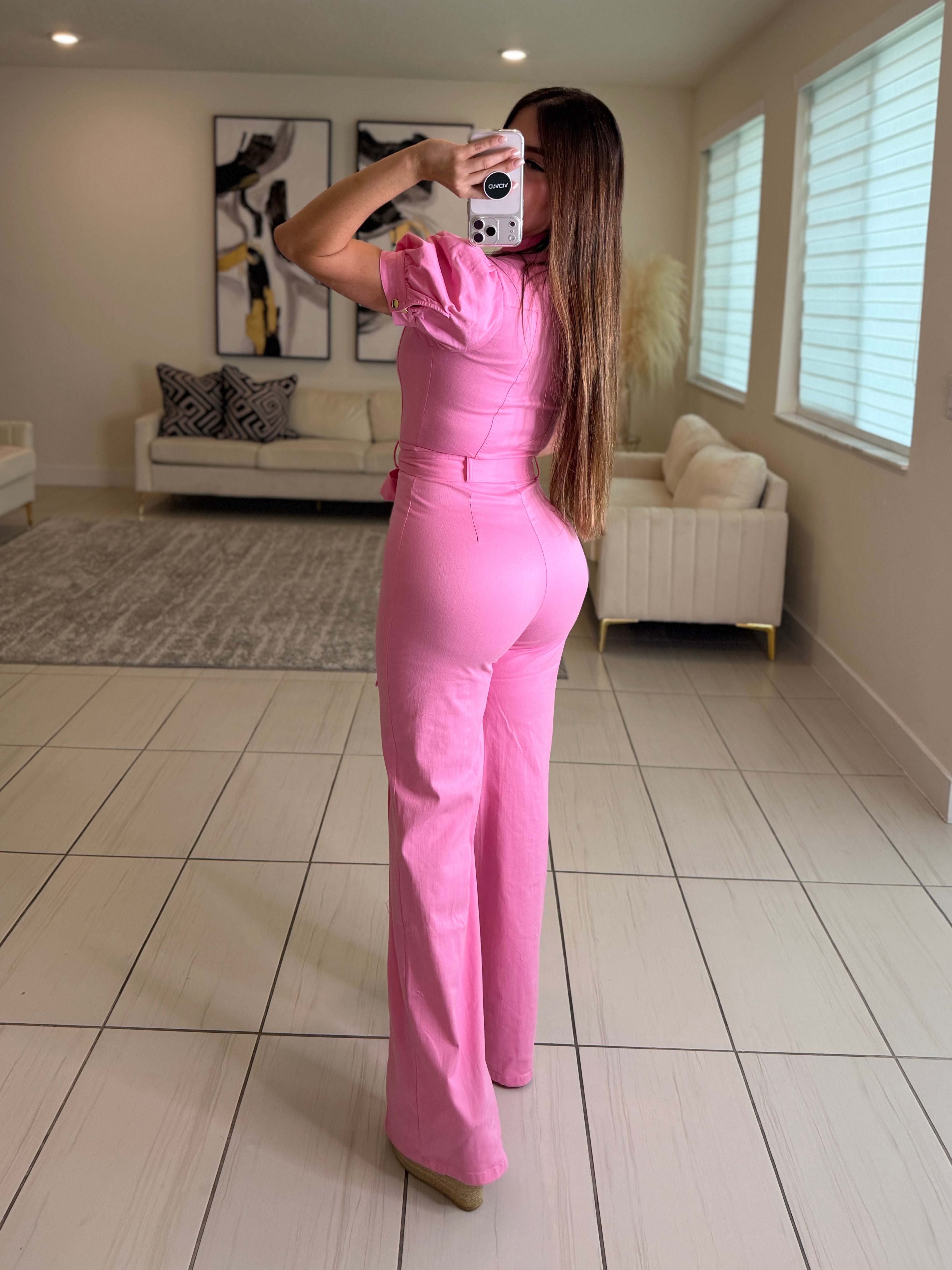 Dream Moment Pink Jumpsuit