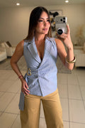 Sweet Stripes Blue Vest