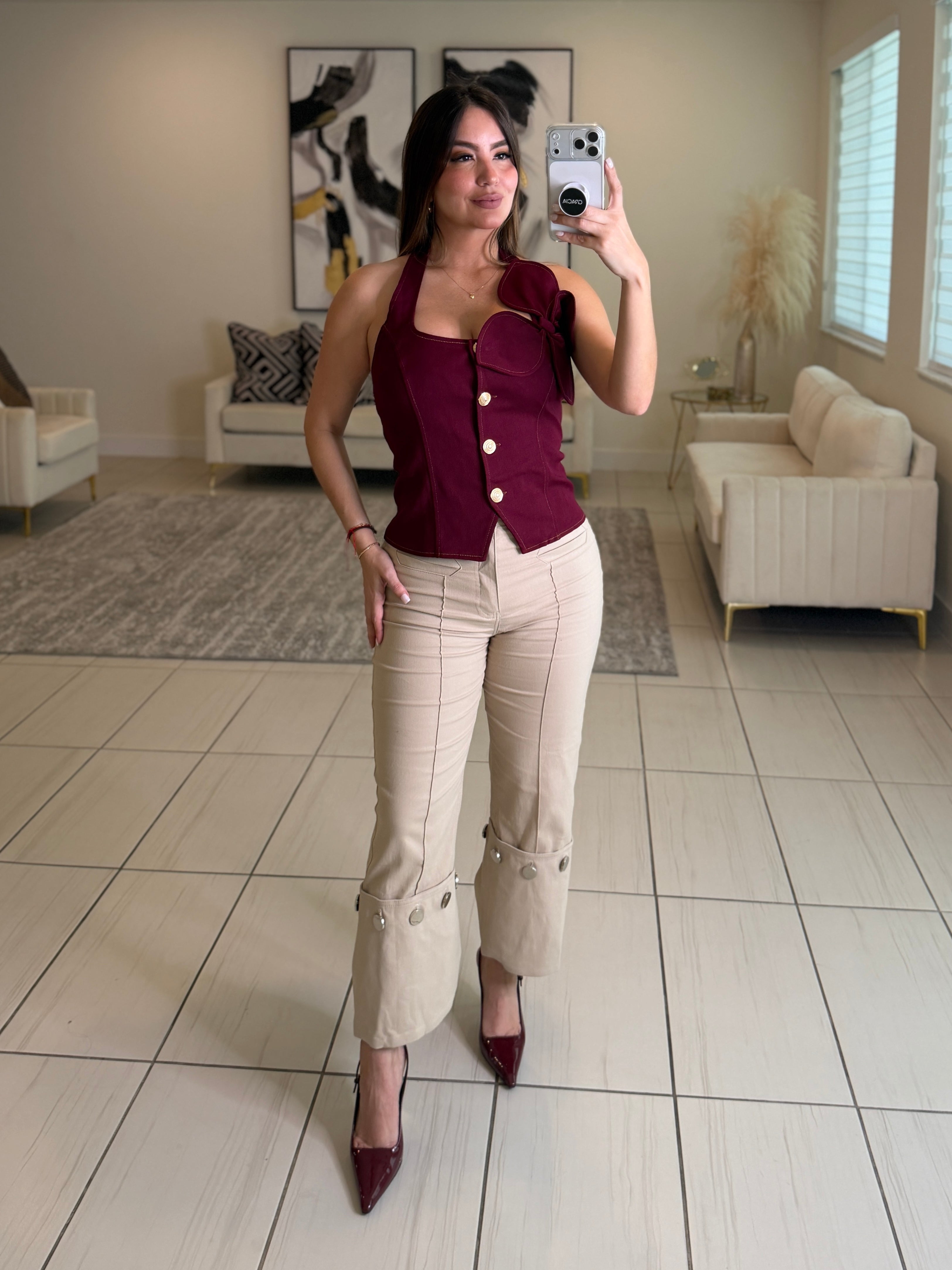 Endless Poise Red Wine Top