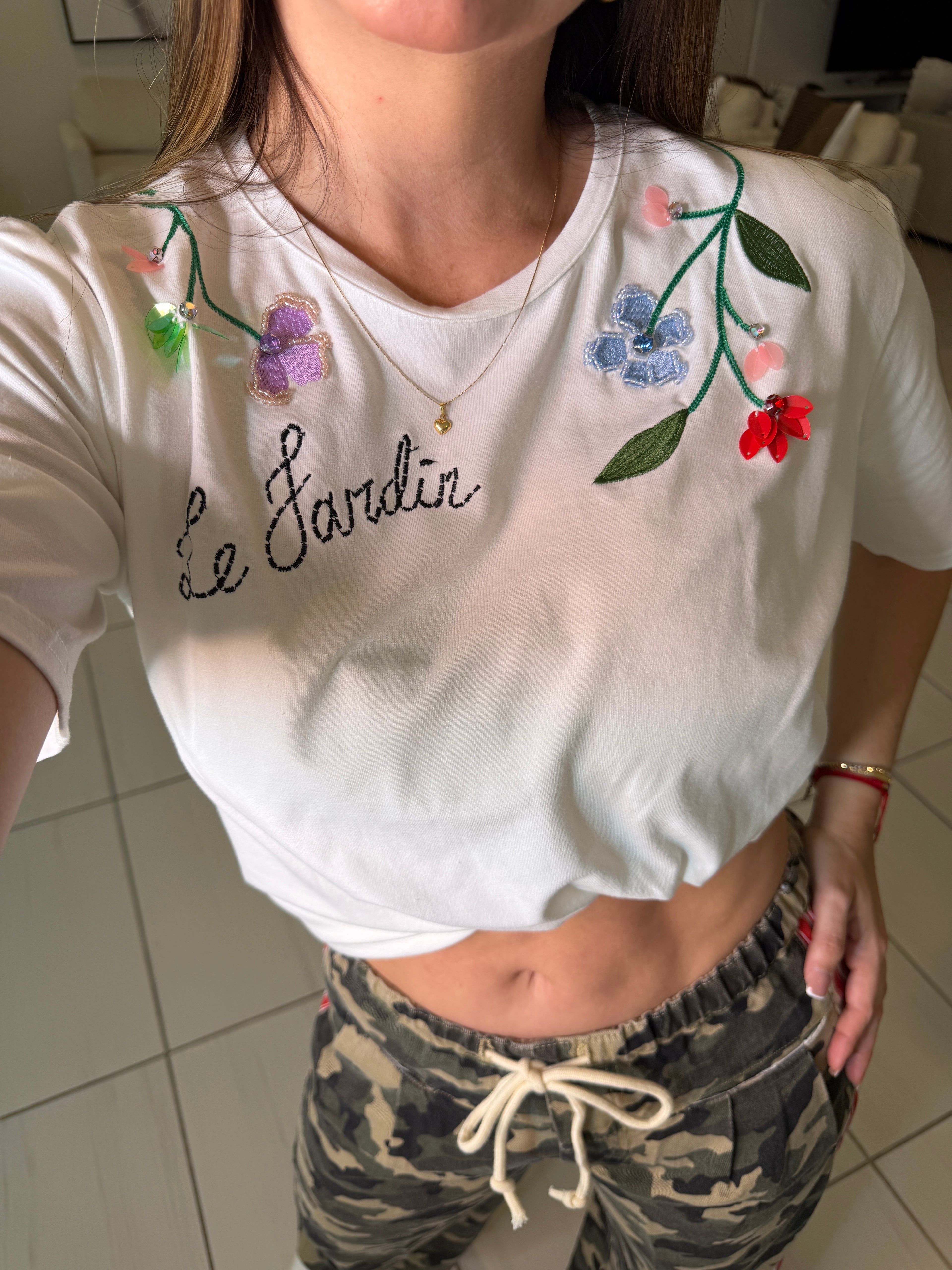 Le Jardin White Tshirt