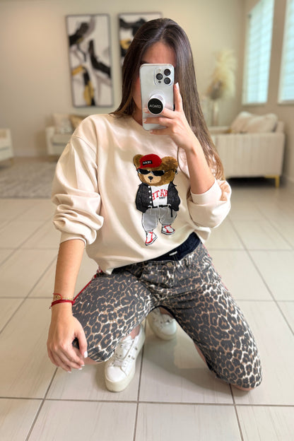 Wild Leopard Red Strip Short