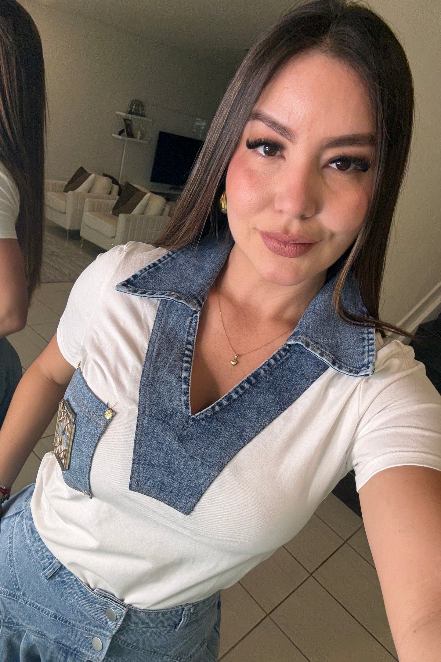 Dotted Charm White Top