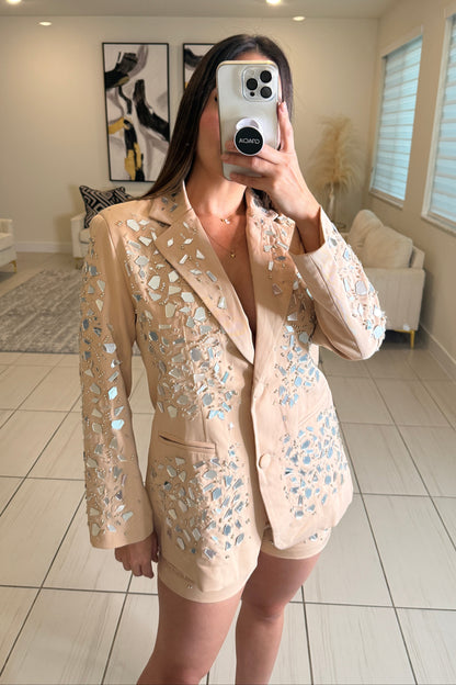 Mirror Mirage Beige Short Set