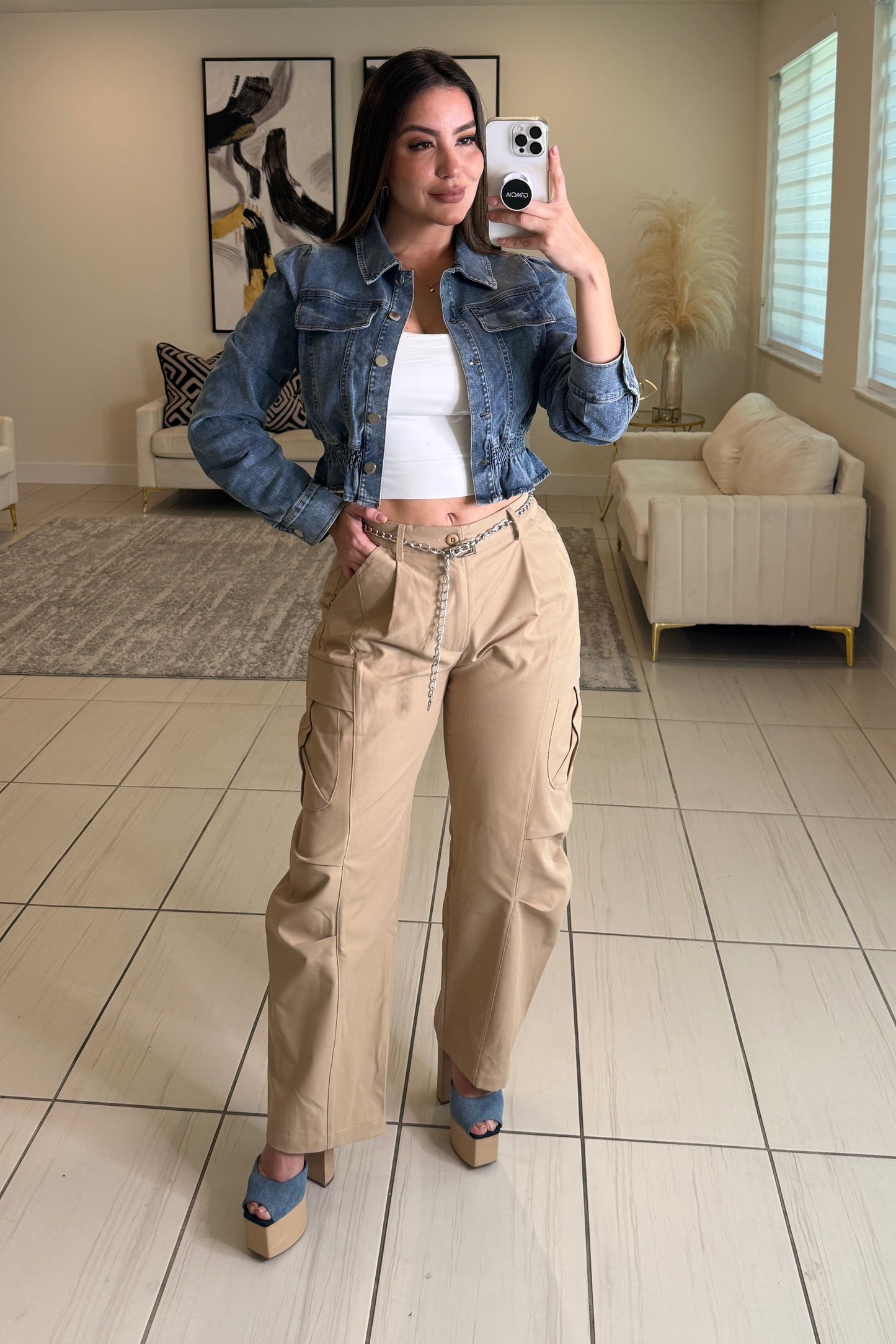 Sahara Muse Khaki Barrel Pants