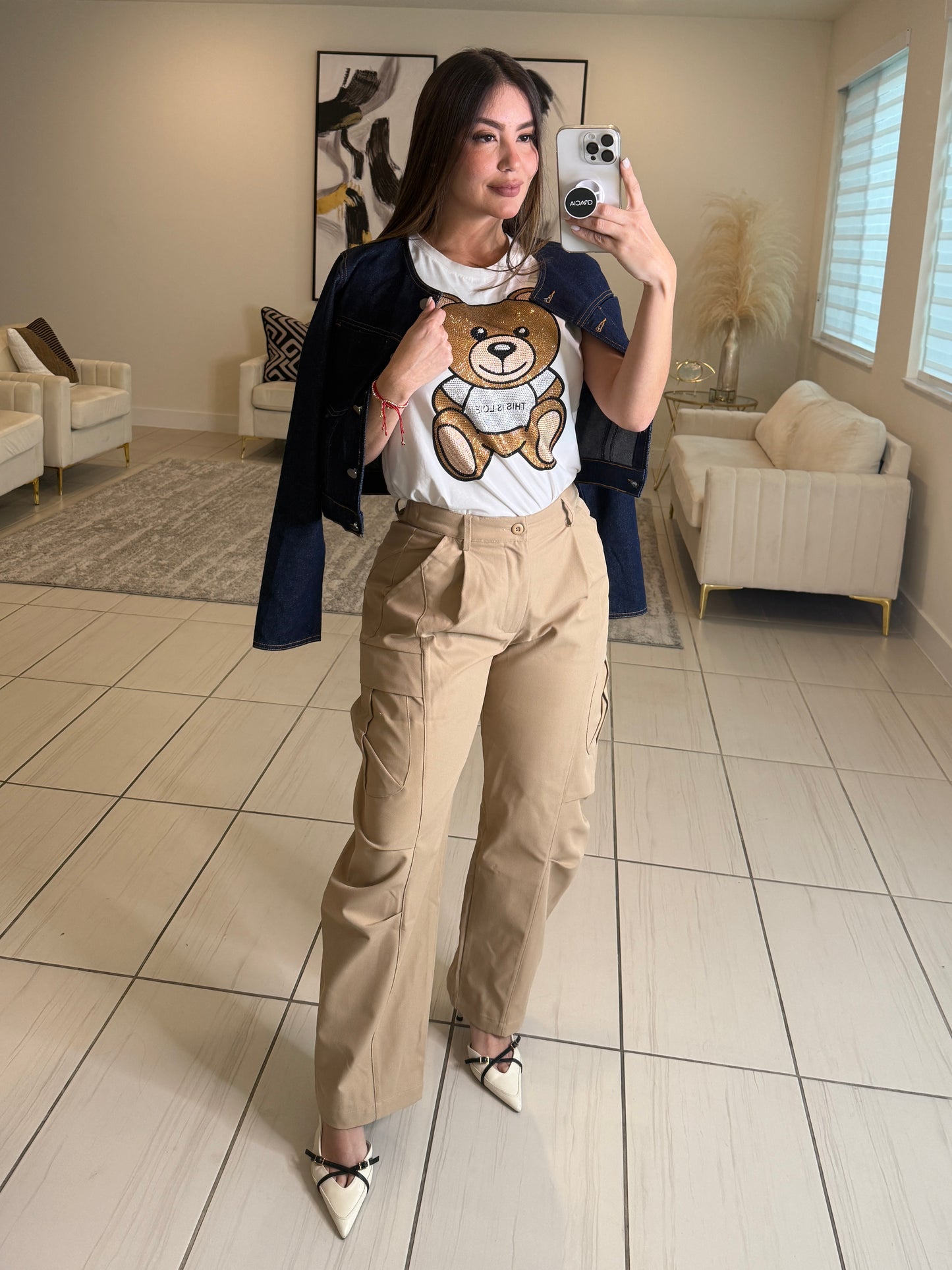 Sahara Muse Khaki Barrel Pants