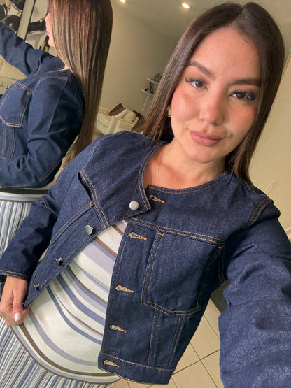 Power Poise Dark Denim Jacket