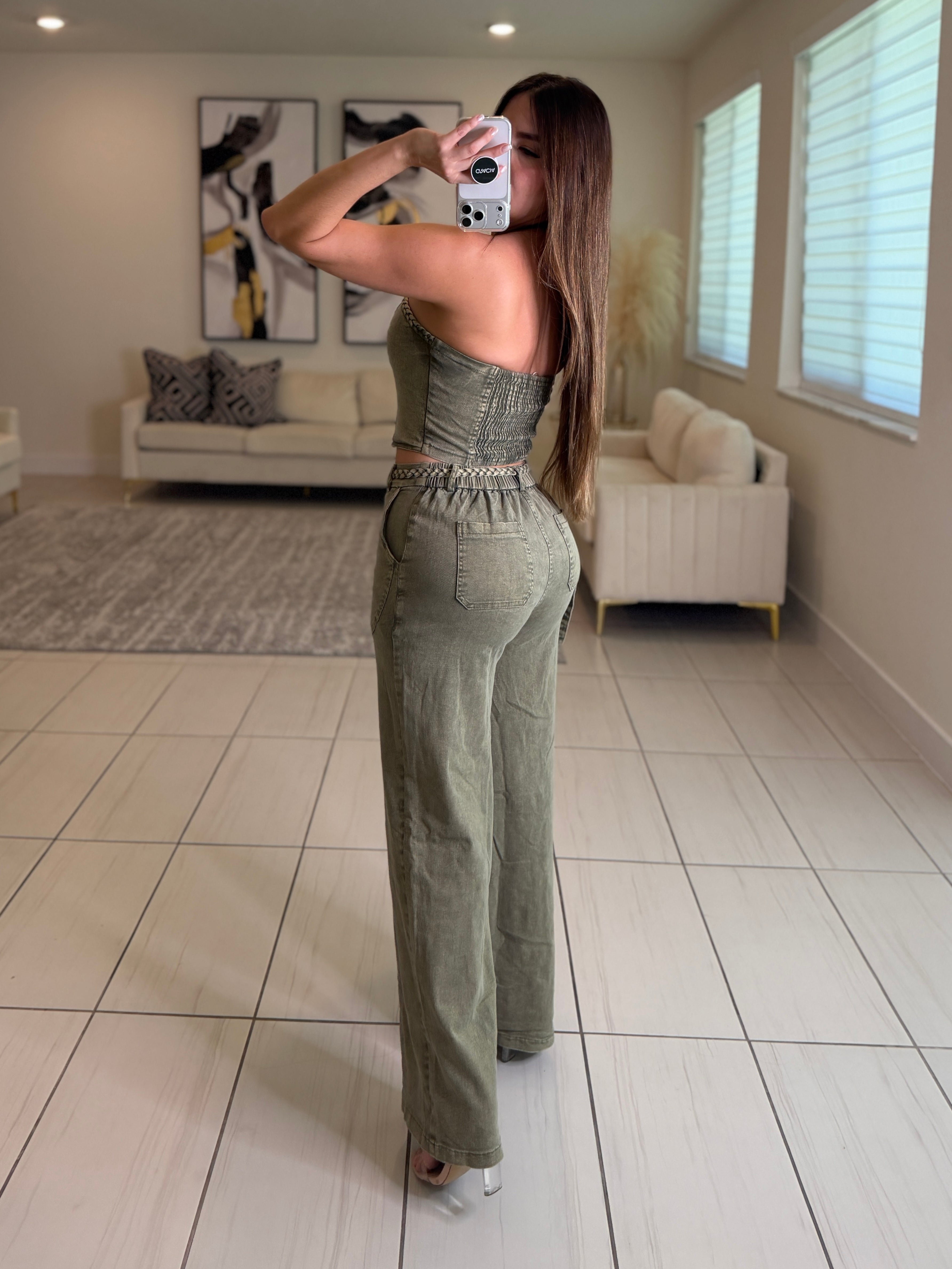 Rebel Utility Green Pant Set