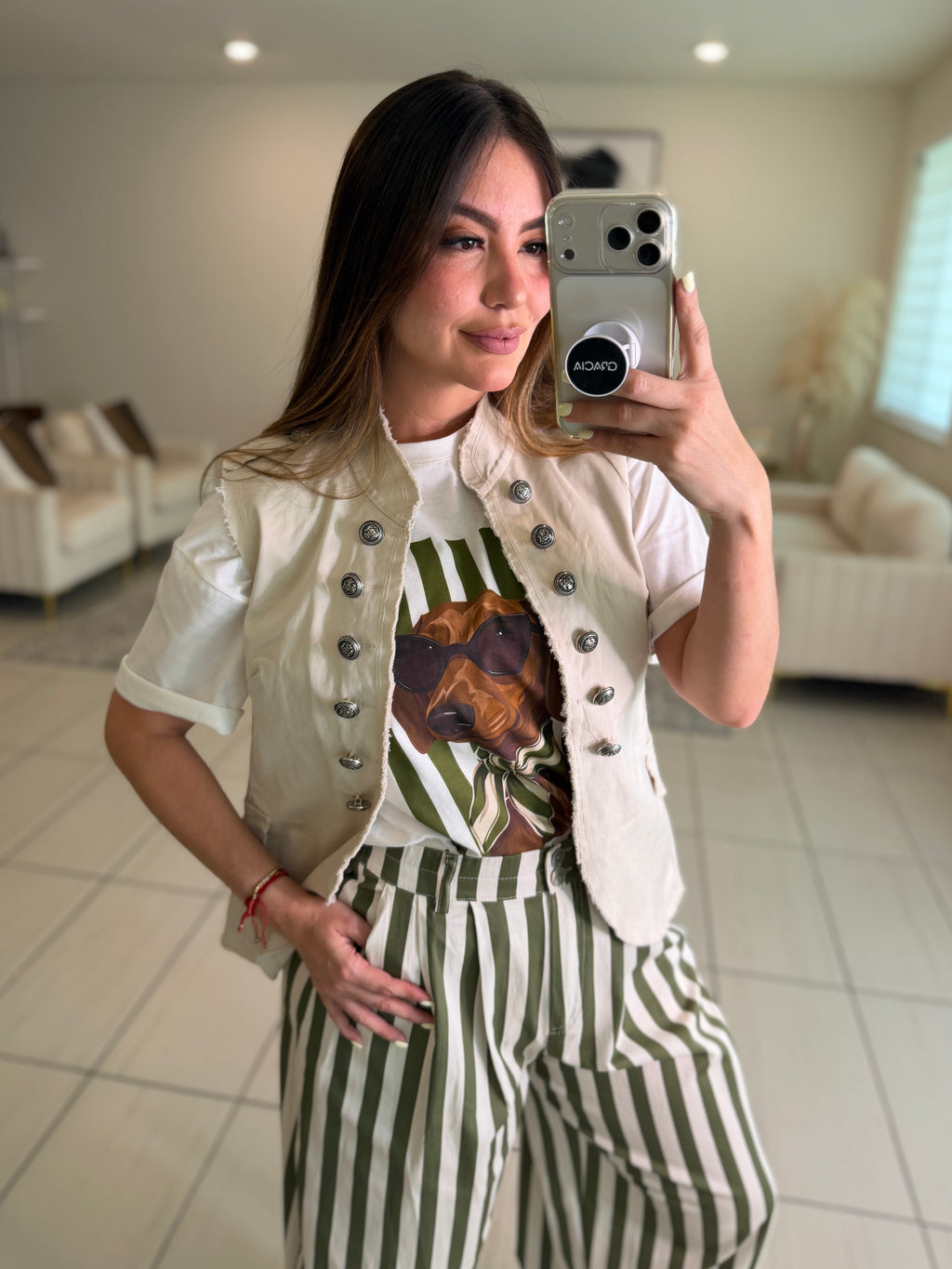 Napoleon Beige Vest Jacket