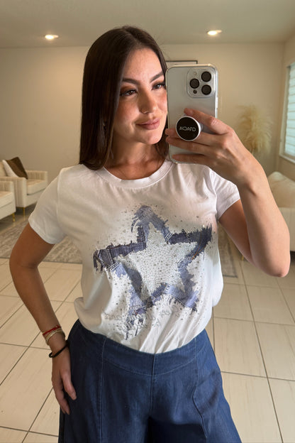 Shine like a Star White Top