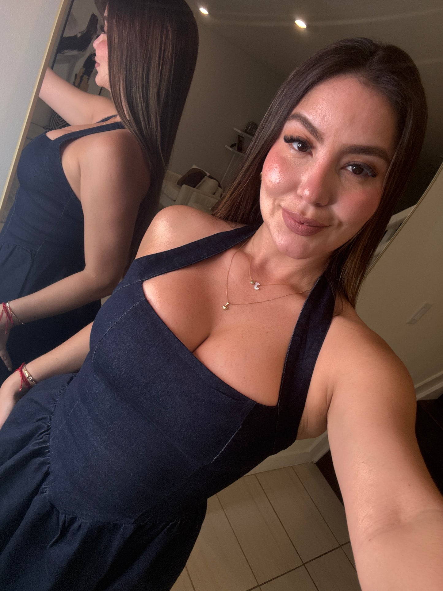 Pretty Sweet Denim Midi Dress