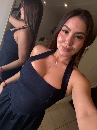 Pretty Sweet Denim Midi Dress