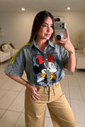 Cartoon Chic Denim Jacket