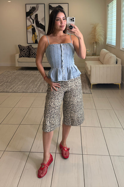 Streetlight Stroll Denim Top
