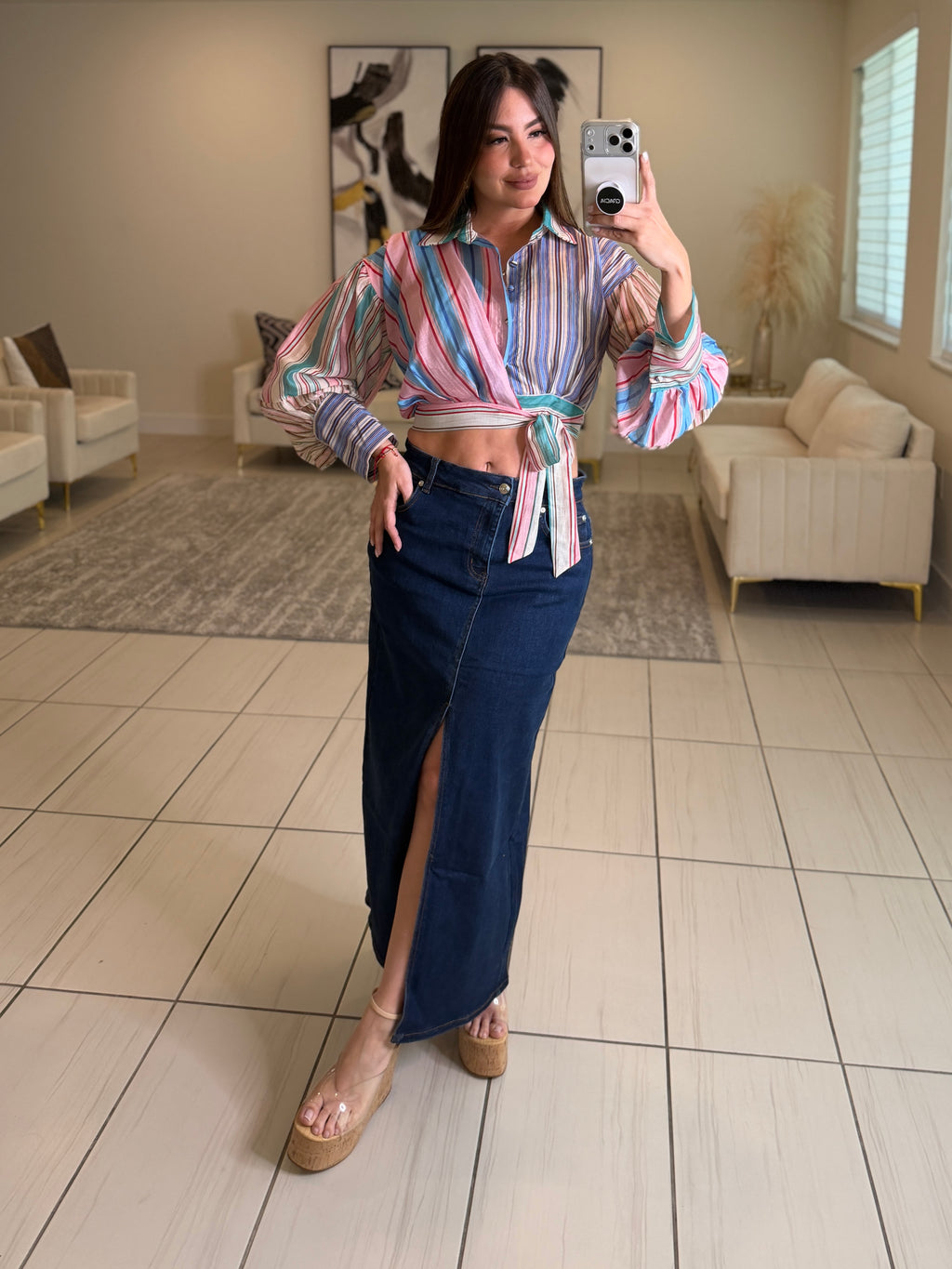Rebellion Striped Colorful Top