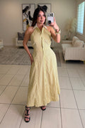 Desire Stripes Yellow Dress