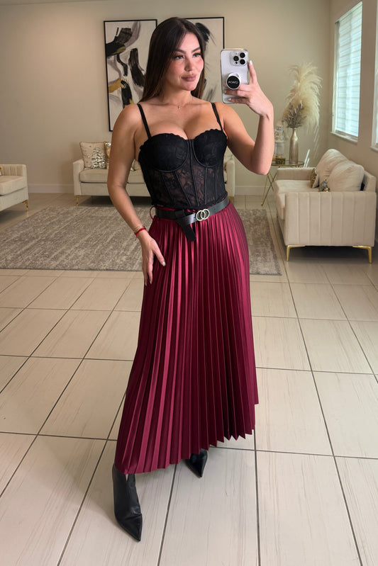 Luxe Serenity Black Corset Top