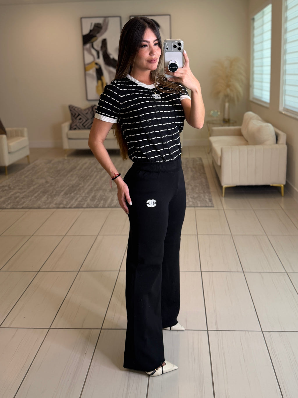 Simplicity Knit Black Pant Set