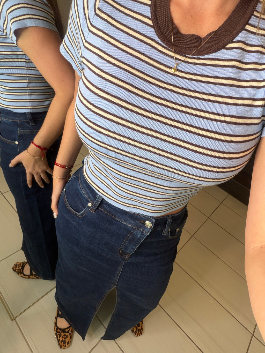 Sweet Stripes Blue Top